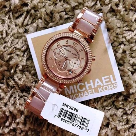 michael kors pink rubber watch|mk 58961 watch.